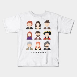 Outlander Characters Icons Illustration Kids T-Shirt